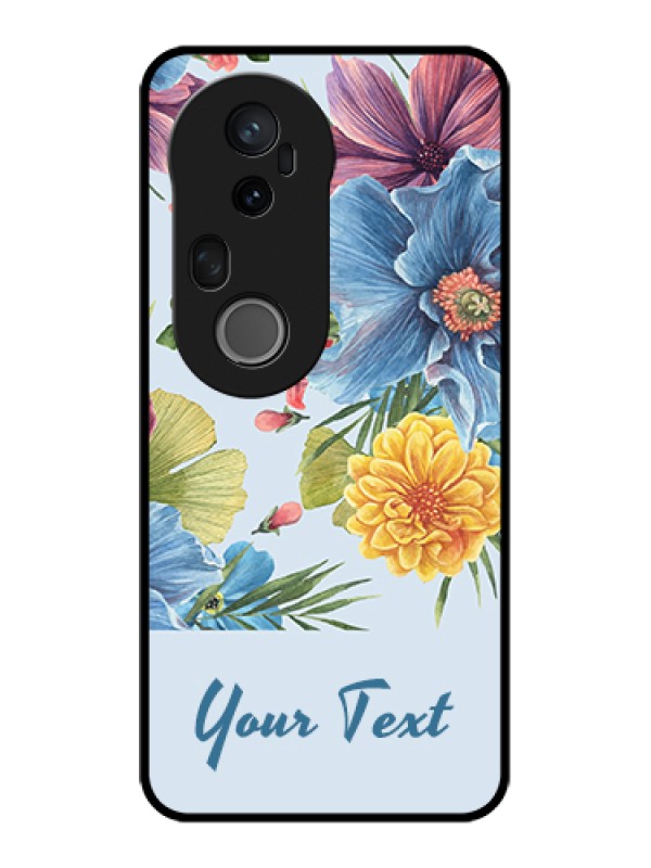 Custom Vivo T4 Ultra 5G Custom Metal Phone Case - Stunning Watercolored Flowers Painting Design