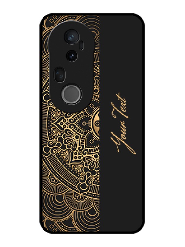 Custom Vivo T4 Ultra 5G Custom Metal Phone Case - Mandala Art With Custom Text Design