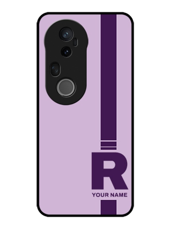 Custom Vivo T4 Ultra 5G Custom Metal Phone Case - Simple Dual Tone Stripe With Name Design