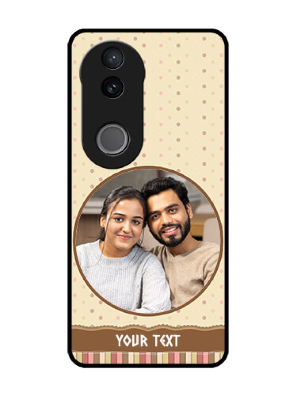 Custom Vivo T4R Custom Metal Phone Case - Brown Dotted Mobile Case Design