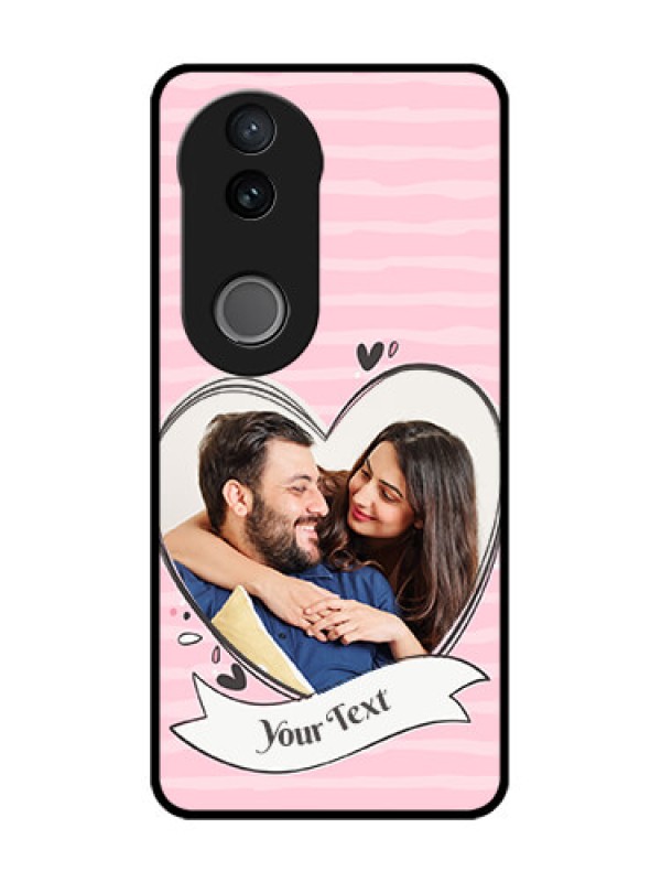 Custom Vivo T4R Custom Metal Phone Case - Vintage Heart Design