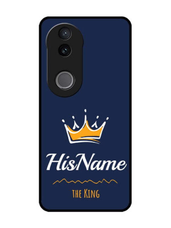 Custom Vivo T4R Custom Metal Phone Case - King With Name Design