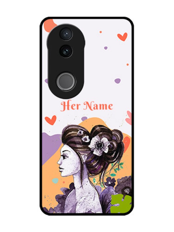 Custom Vivo T4R Custom Metal Phone Case - Woman And Nature Design