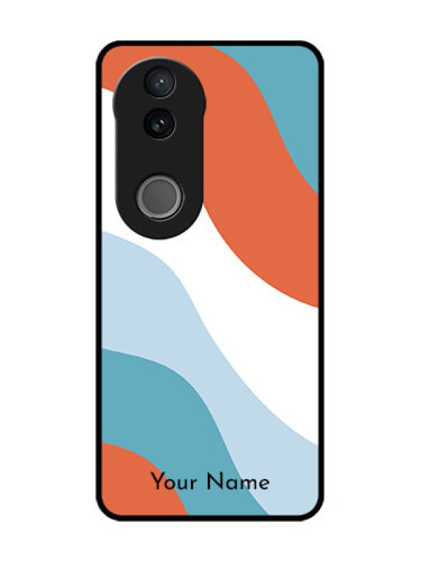 Custom Vivo T4R Custom Metal Phone Case - Coloured Waves Design