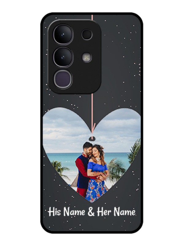 Custom Vivo T4x 5G Custom Metal Phone Case - Hanging Heart Design