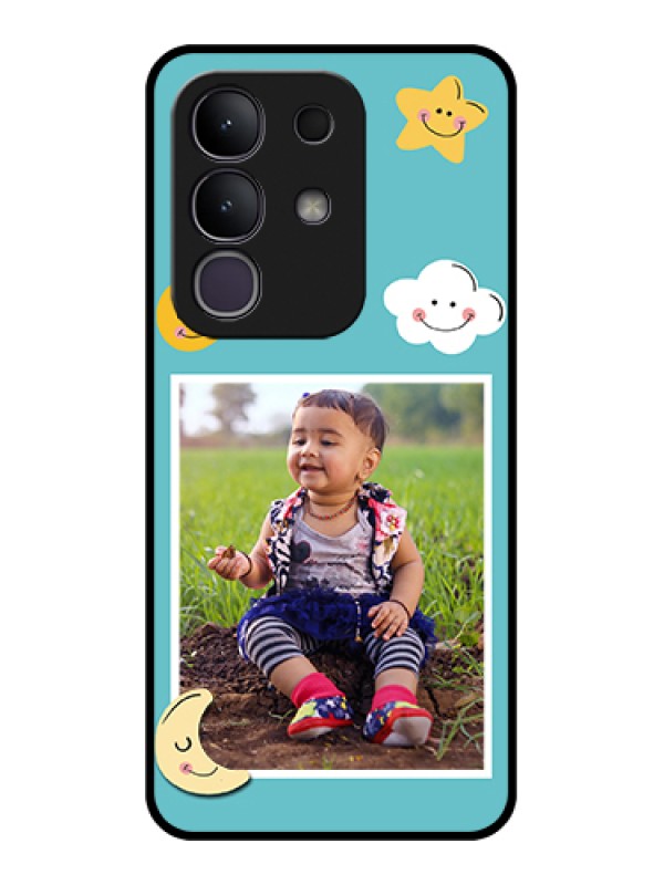 Custom Vivo T4x 5G Custom Metal Phone Case - Smiley Kids Stars Design