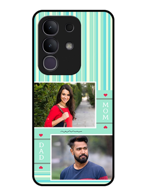 Custom Vivo T4x 5G Custom Metal Phone Case - Mom and Dad Pic Design