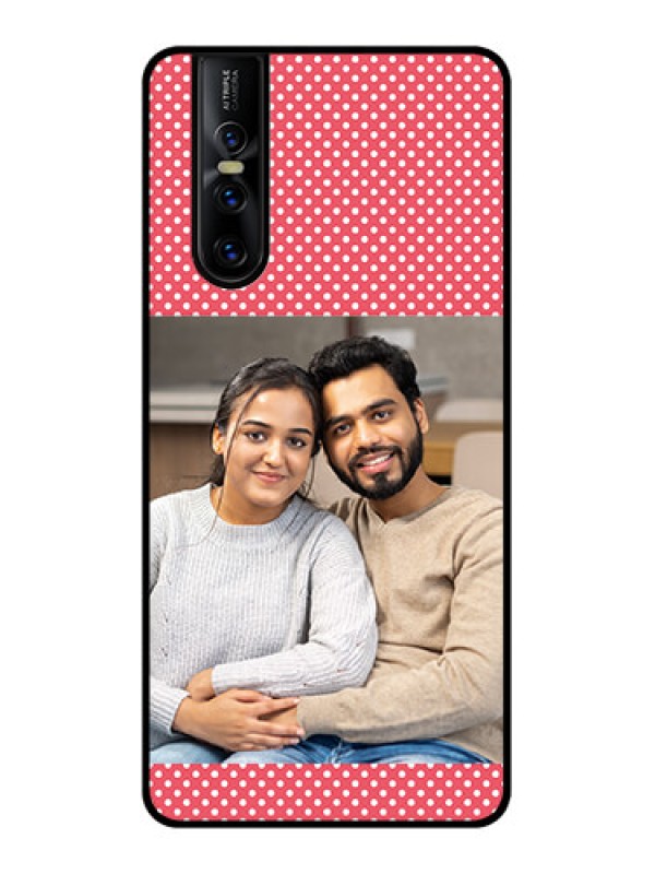 Custom Vivo V15 Pro Custom Metal Phone CaseWhite Dotted Design