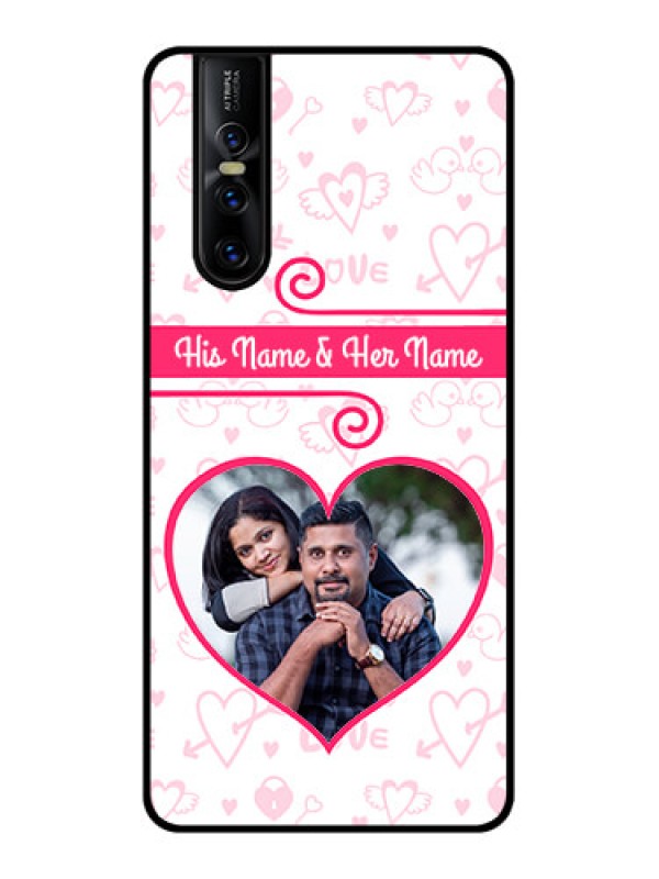 Custom Vivo V15 Pro Custom Metal Phone CaseHeart Shape Love Design