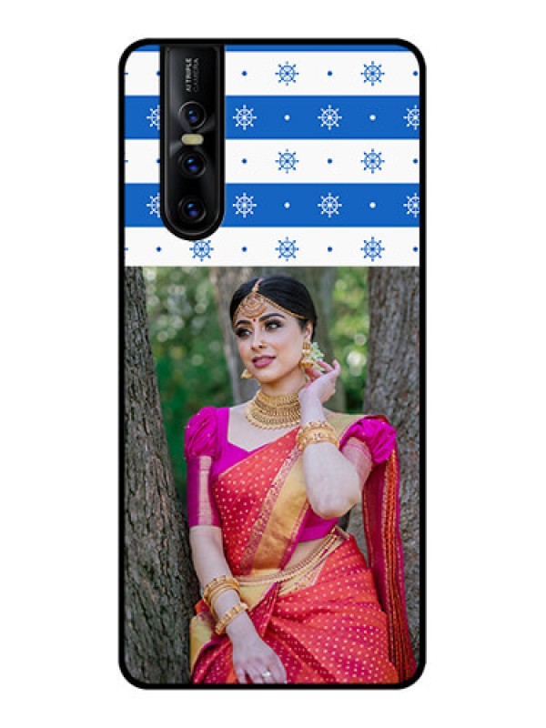 Custom Vivo V15 Pro Custom Metal Phone CaseSnow Pattern Design