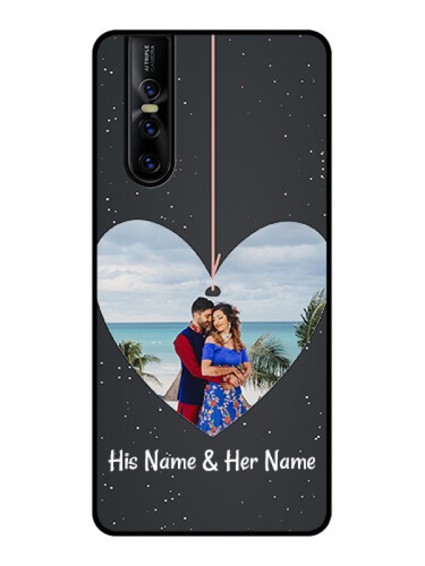 Custom Vivo V15 Pro Custom Metal Phone CaseHanging Heart Design