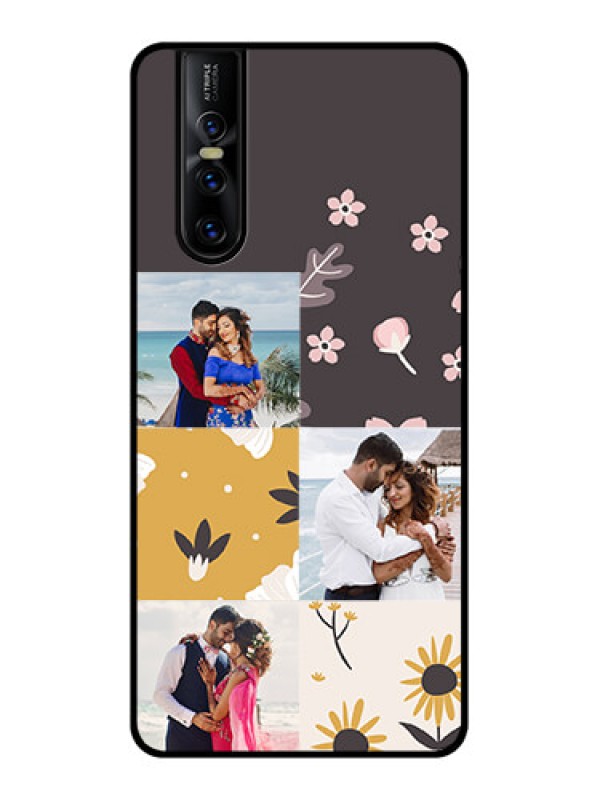 Custom Vivo V15 Pro Custom Metal Phone Case3 Images With Floral Design