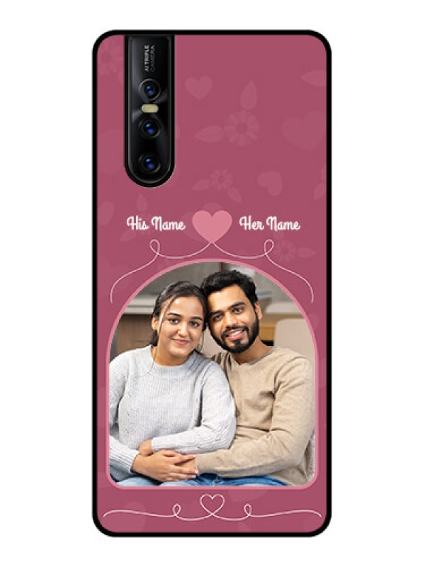 Custom Vivo V15 Pro Custom Metal Phone CaseLove Floral Design