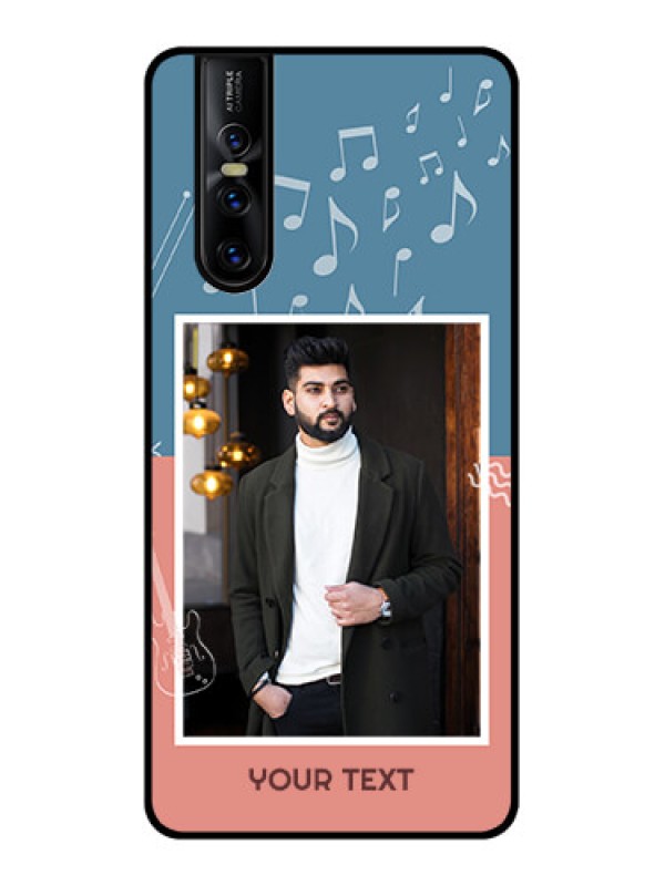 Custom Vivo V15 Pro Custom Metal Phone CaseWith Color Musical Note Design