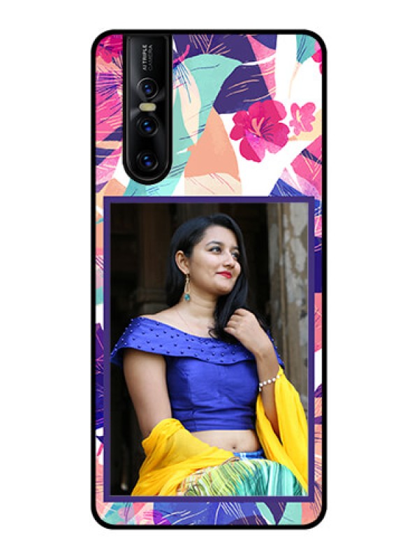 Custom Vivo V15 Pro Custom Metal Phone CaseAbstract Floral Design