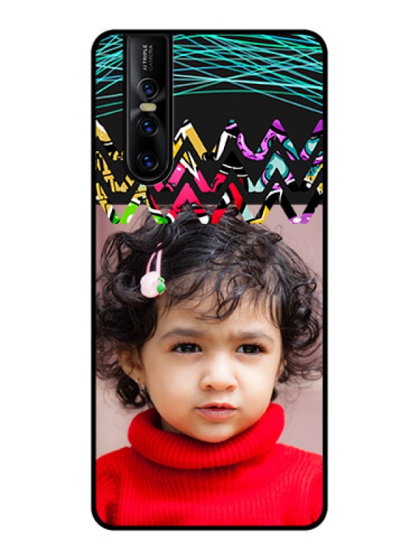 Custom Vivo V15 Pro Custom Metal Phone CaseNeon Abstract Design