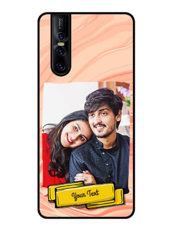 Custom Vivo V15 Pro Custom Metal Phone CaseMarble Texture Design