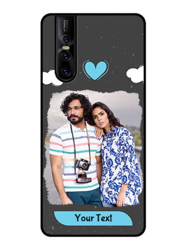 Custom Vivo V15 Pro Custom Metal Phone CaseSplashes With Love Doodles Design