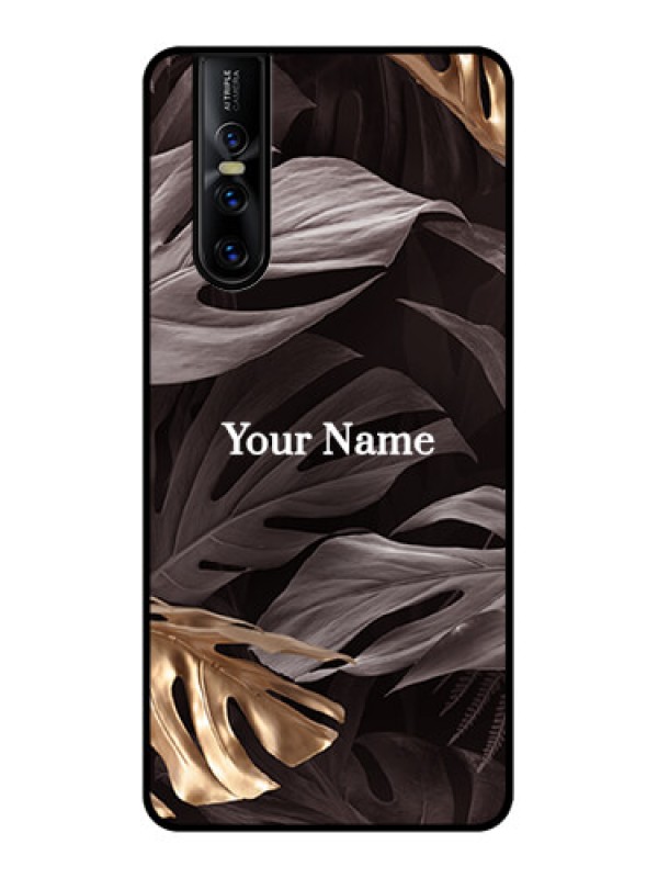 Custom Vivo V15 Pro Custom Metal Phone CaseWild Leaves Digital Paint Design