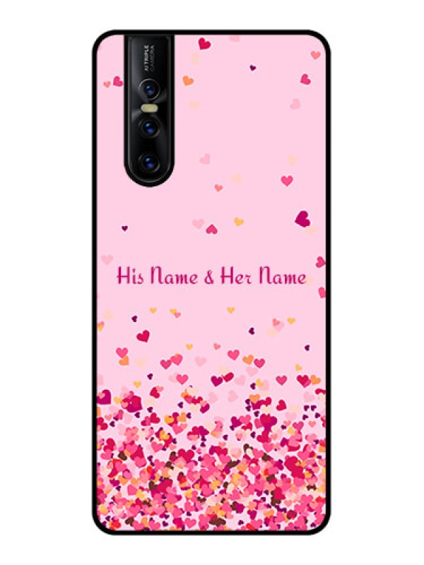 Custom Vivo V15 Pro Custom Metal Phone CaseFloating Hearts Design