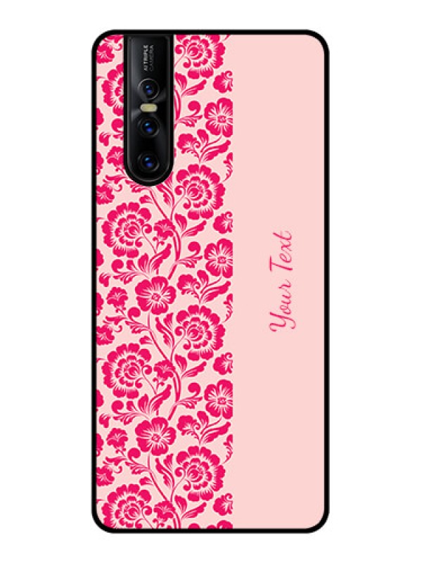 Custom Vivo V15 Pro Custom Metal Phone CaseAttractive Floral Pattern Design