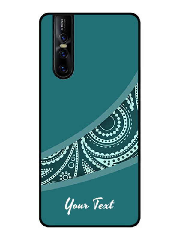 Custom Vivo V15 Pro Custom Metal Phone CaseSemi Visible Floral Design