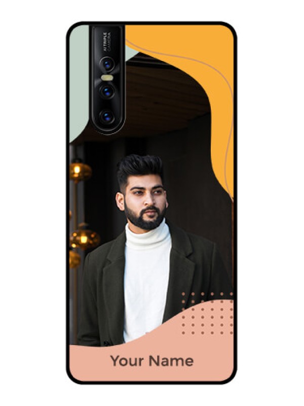 Custom Vivo V15 Pro Custom Metal Phone CaseTri - Coloured Overlay Design