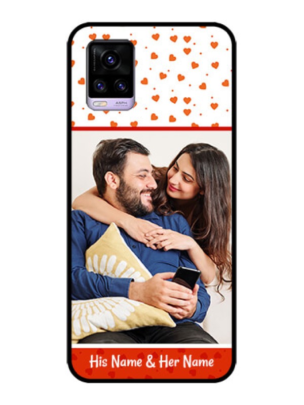 Custom Vivo V20 Custom Metal Phone CaseOrange Love Symbol Design