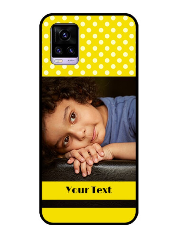 Custom Vivo V20 Custom Metal Phone CaseBright Yellow Case Design