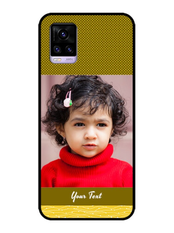 Custom Vivo V20 Custom Metal Phone CaseSimple Green Color Design