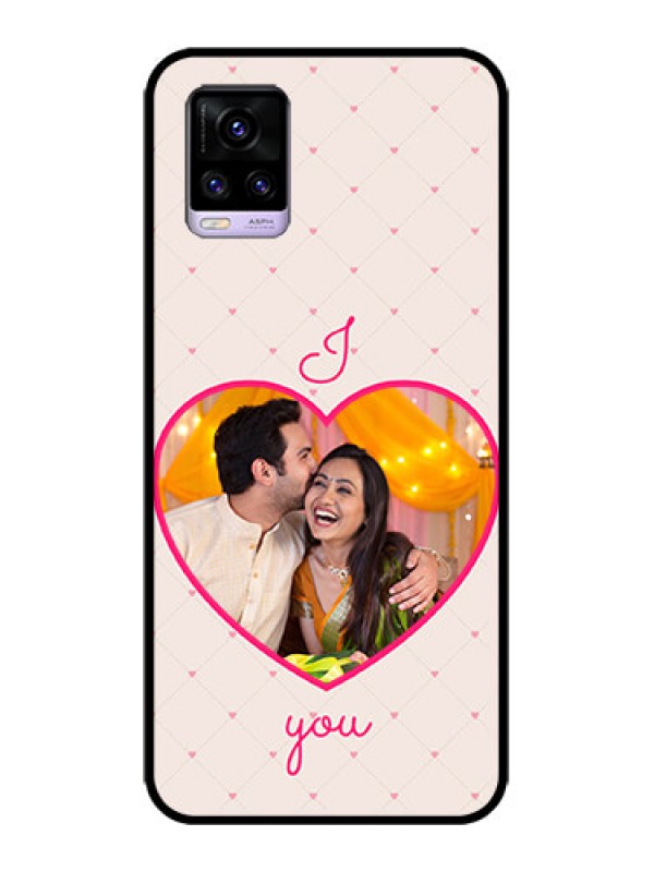 Custom Vivo V20 Custom Metal Phone CaseHeart Shape Design