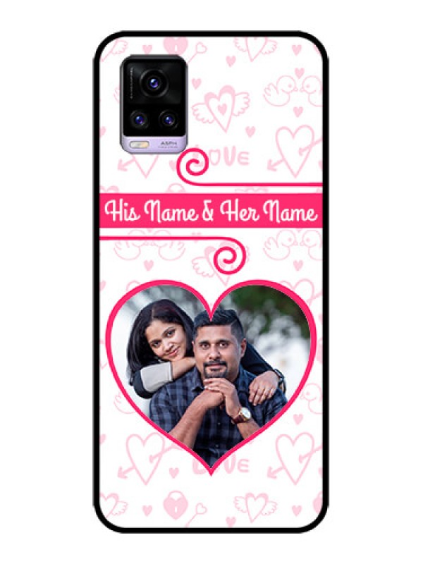 Custom Vivo V20 Custom Metal Phone CaseHeart Shape Love Design