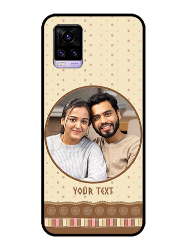 Custom Vivo V20 Custom Metal Phone CaseBrown Dotted Mobile Case Design