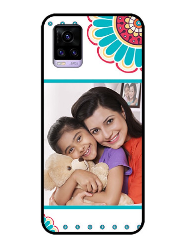 Custom Vivo V20 Custom Metal Phone CaseFlower Design