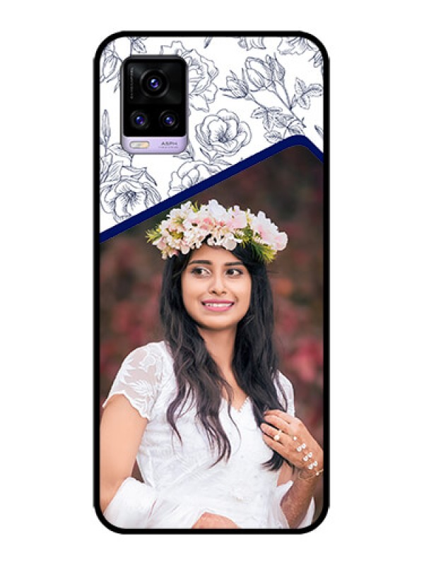 Custom Vivo V20 Custom Metal Phone CaseClassy Floral Design