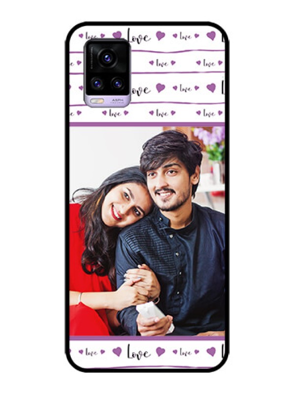 Custom Vivo V20 Custom Metal Phone CaseCouples Heart Design