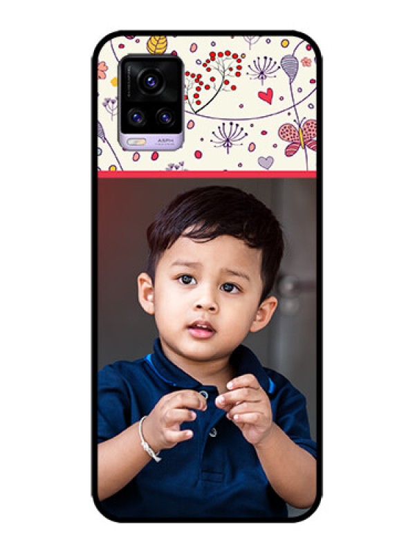 Custom Vivo V20 Custom Metal Phone CasePremium Floral Design