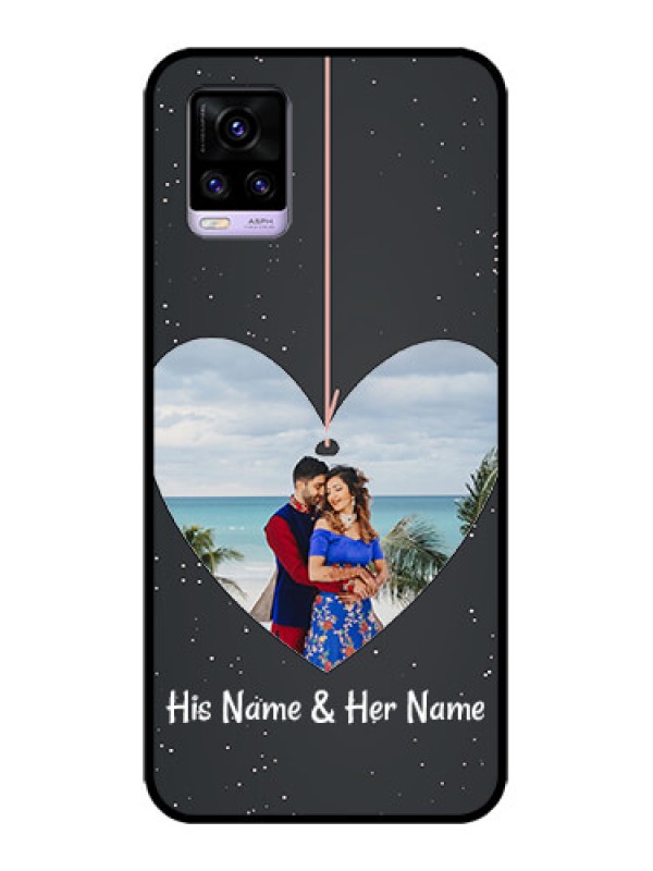 Custom Vivo V20 Custom Metal Phone CaseHanging Heart Design