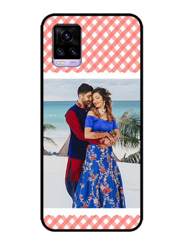 Custom Vivo V20 Custom Metal Phone CasePink Pattern Design