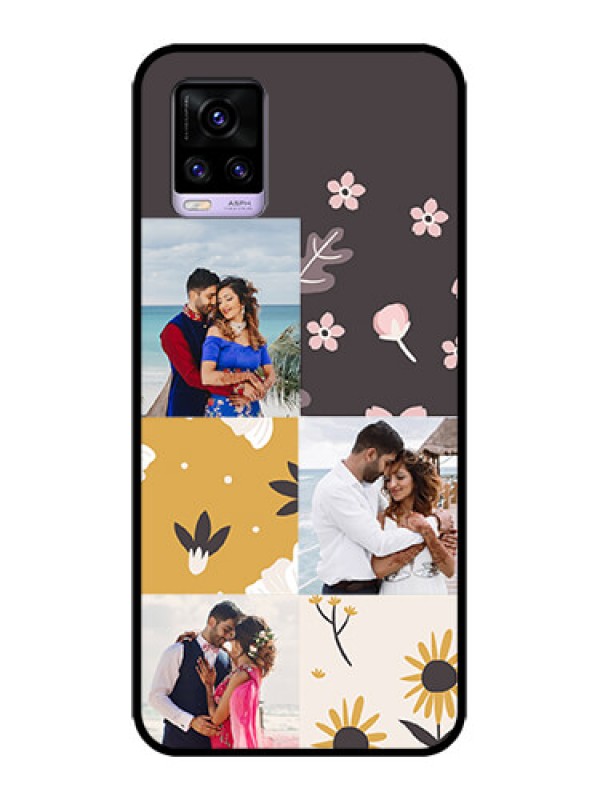 Custom Vivo V20 Custom Metal Phone Case3 Images With Floral Design