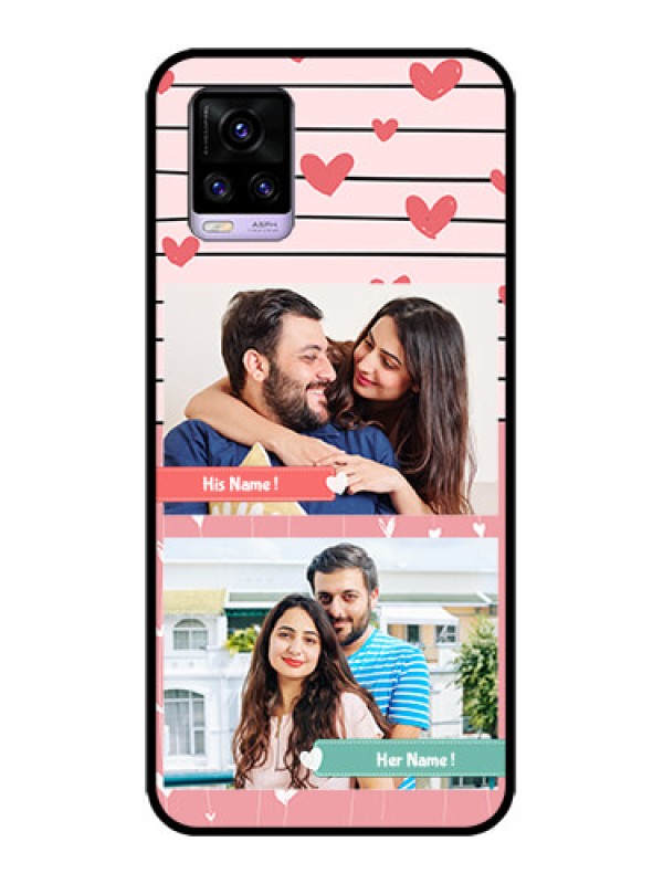 Custom Vivo V20 Custom Metal Phone CasePhoto With Heart Design