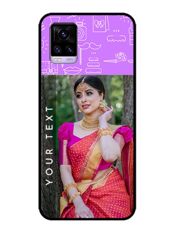 Custom Vivo V20 Custom Metal Phone CaseBirthday Icons Design