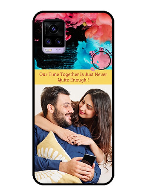 Custom Vivo V20 Custom Metal Phone CaseQuote With Acrylic Painting Design