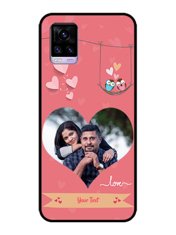 Custom Vivo V20 Custom Metal Phone CasePeach Color Love Design