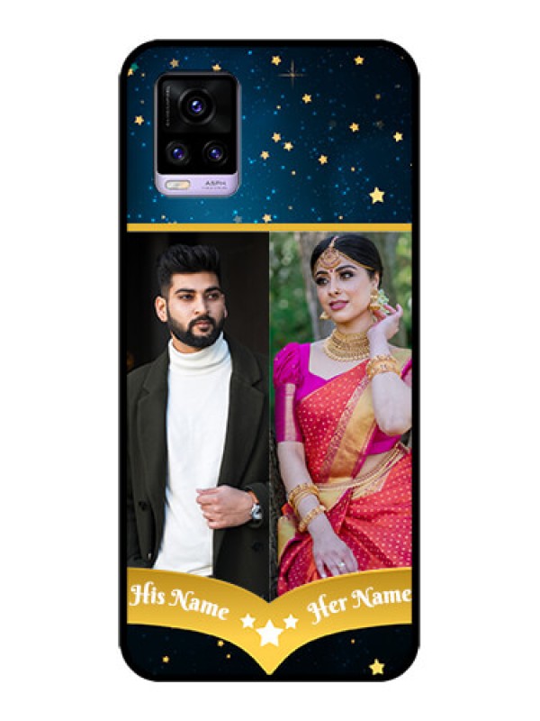 Custom Vivo V20 Custom Metal Phone CaseGalaxy Stars Backdrop Design