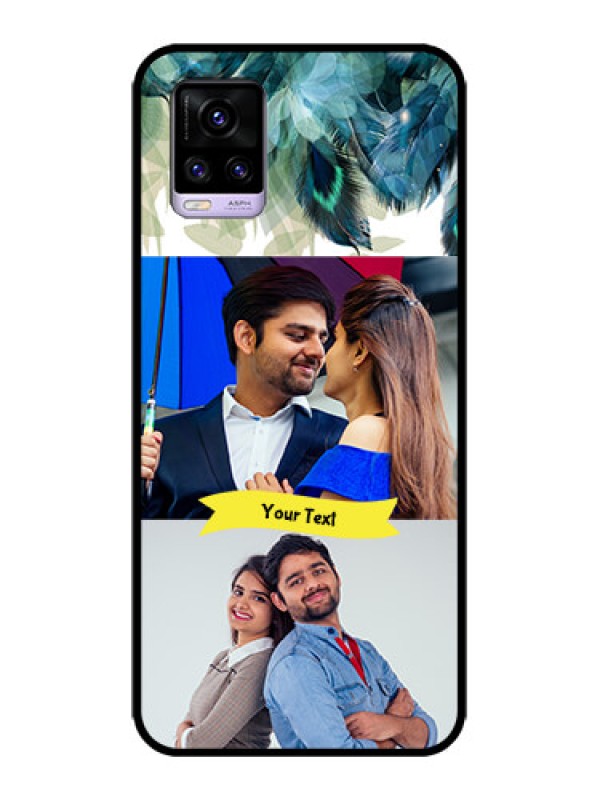 Custom Vivo V20 Custom Metal Phone CaseImage With Boho Peacock Feather Design