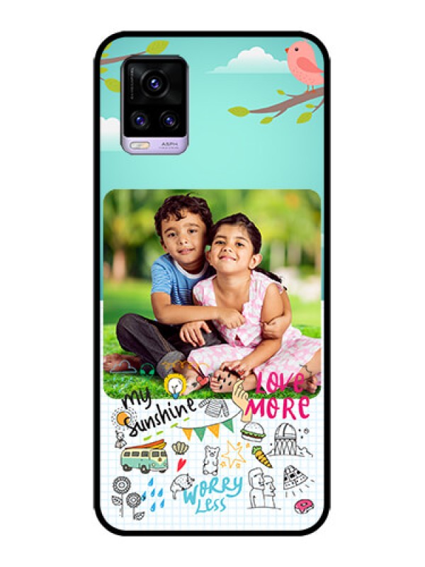 Custom Vivo V20 Custom Metal Phone CaseDoodle Love Design