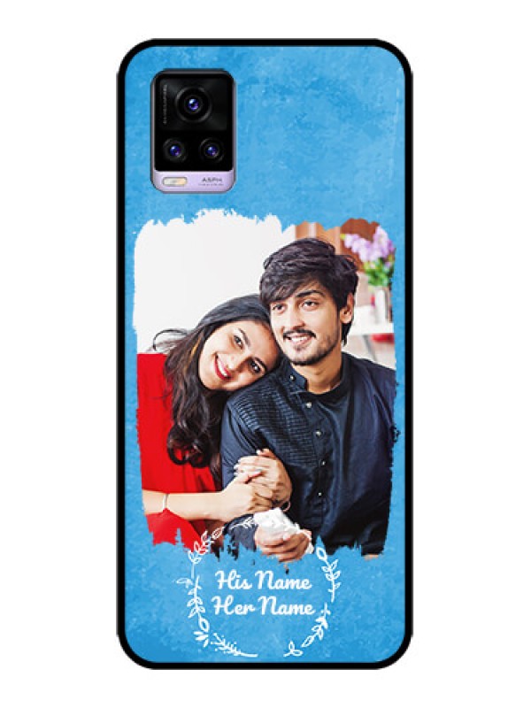 Custom Vivo V20 Custom Metal Phone CaseBlue Color Vintage Design