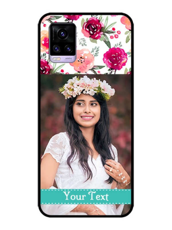 Custom Vivo V20 Custom Metal Phone CaseWater Colors Floral Design