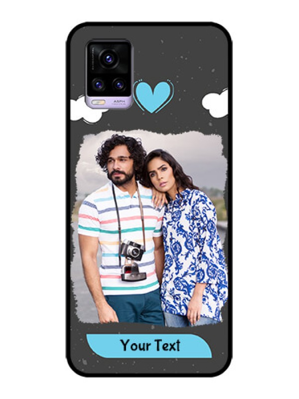 Custom Vivo V20 Custom Metal Phone CaseSplashes With Love Doodles Design